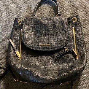 Michael kors black back pack purse